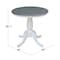 International Concepts Round 30 in Rd Top Ped Table, Dining Ht, White/Heather Gray, 30 W, 30 L, 29.1 in H, Wood K05-30RT - alternate 2